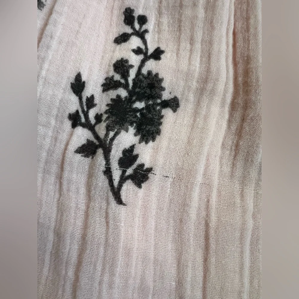 Free People Forget Me Not Midi Dress in Peach Combo Size Medium